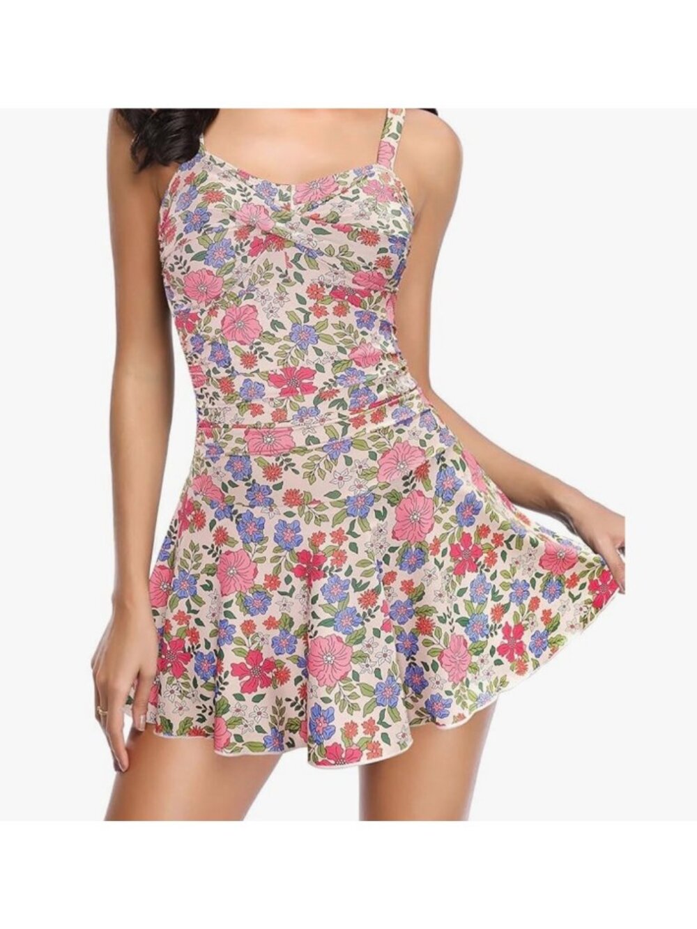 Shekini Women Floral One-Piece Swimsuit Size S